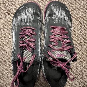 Altra gray and purple Athletic Shoes with Mesh Design